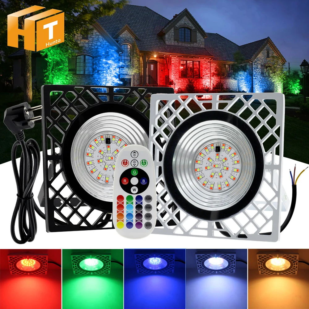 

50W RGB LED Flood Light IP66 Waterproof 220V Led Spotlight Street Outdoor Lighting Wall Lamp Outdoor Lighting Reflector