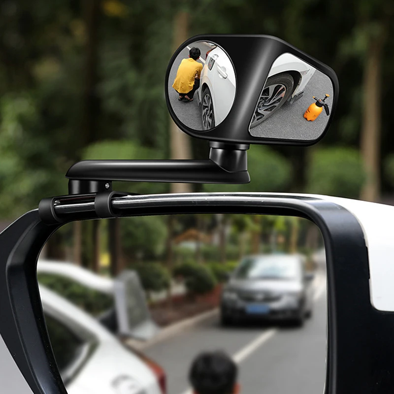 

New Car Blind Spot Mirror Rotatable 2 Side Wide Angle HD Blind Spot Mirror For Car Reverse Rearview Auxiliary Blind Spot Mirror