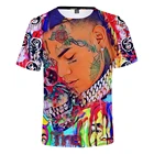 Футболка Rapper 69 6ix9ine Tekashi69 с 3D принтом, уличная одежда в стиле хип-хоп для мужчин и женщин, Спортивная повседневная футболка с круглым вырезом, модные футболки, топы, одежда