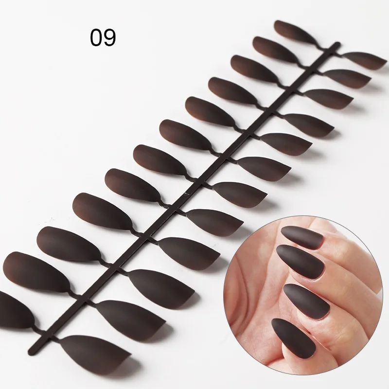 Накладные ногти матовые накладные съемные советы для наращивания ногтей Маникюр