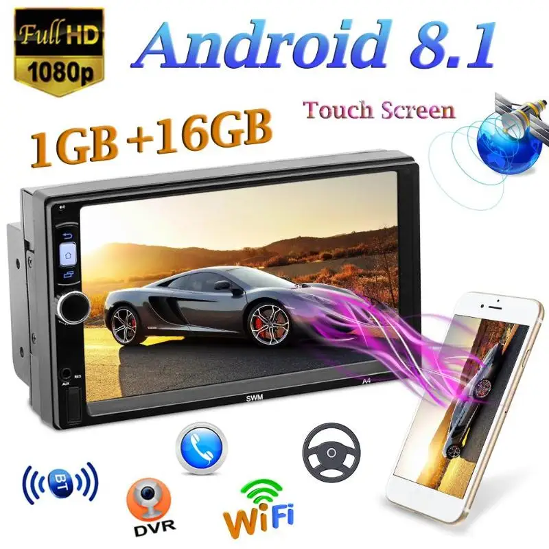 SWM A4 2din Android 8 1 Автомобильный мультимедийный плеер стерео 7 "сенсорный экран gps Navi