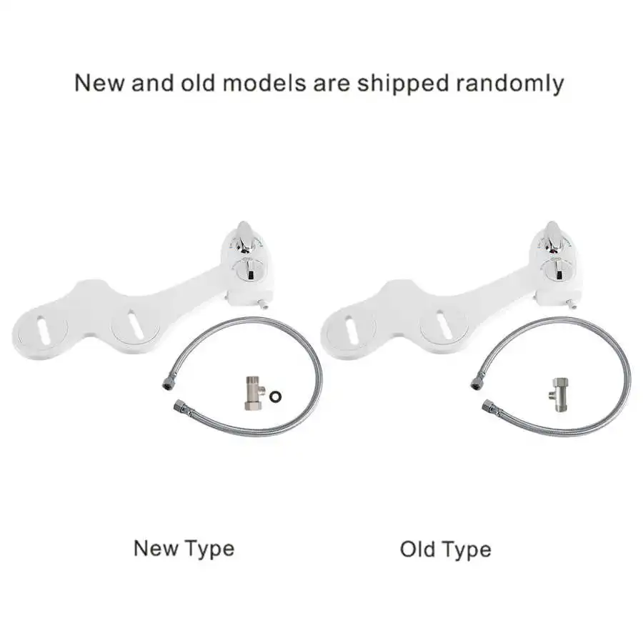 

Dual Nozzle Cold Water Spray Non-Electric Adjustable Mechanical Bidet Toilet Attachment flexible tubes