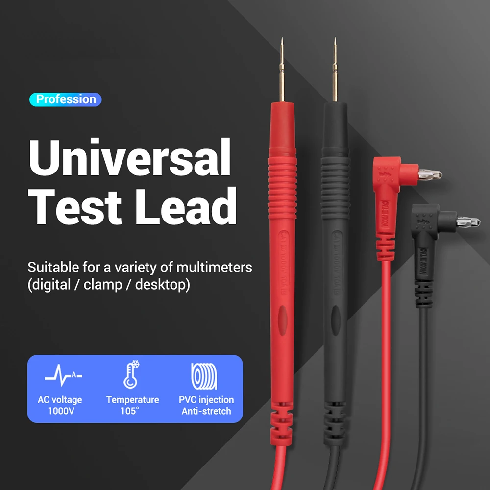 Мультиметр 1000 В 10 А игольчатый тестер щуп вольтметр свинцовые щупы провод ручка