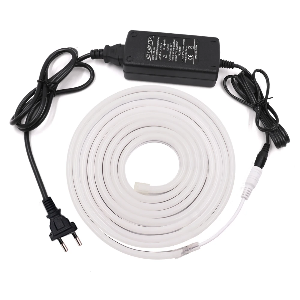 12V Светодиодные ленты неон светильник SMD 2835 120 светодиодный s/m 6 мм Неон flex Водонепроницаемый гибкий неоновый Светодиодный светильник DIY неоновая вывеска для организаций и магазинов светильник s 1 m/2 m/3m/5 m