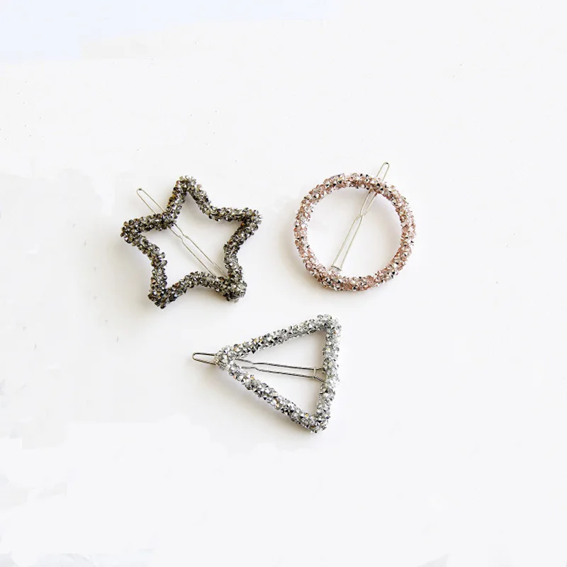 Женская элегантная заколка для волос с кристаллами и жемчугом в Корейском стиле