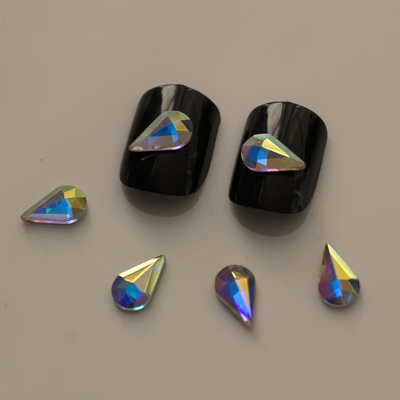 Супер блестящий камень с плоской задней стороной без горячей фиксации кристалл AB