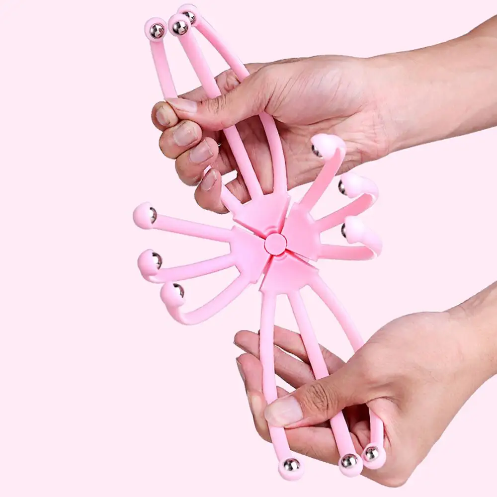 Ручной 12 когти головы Массажер для здоровья Осьминог и шеи Массаж от стресса