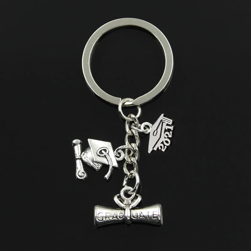 Модный брелок цепочка для ключей 30 мм ювелирные изделия серебряный цвет шапочка