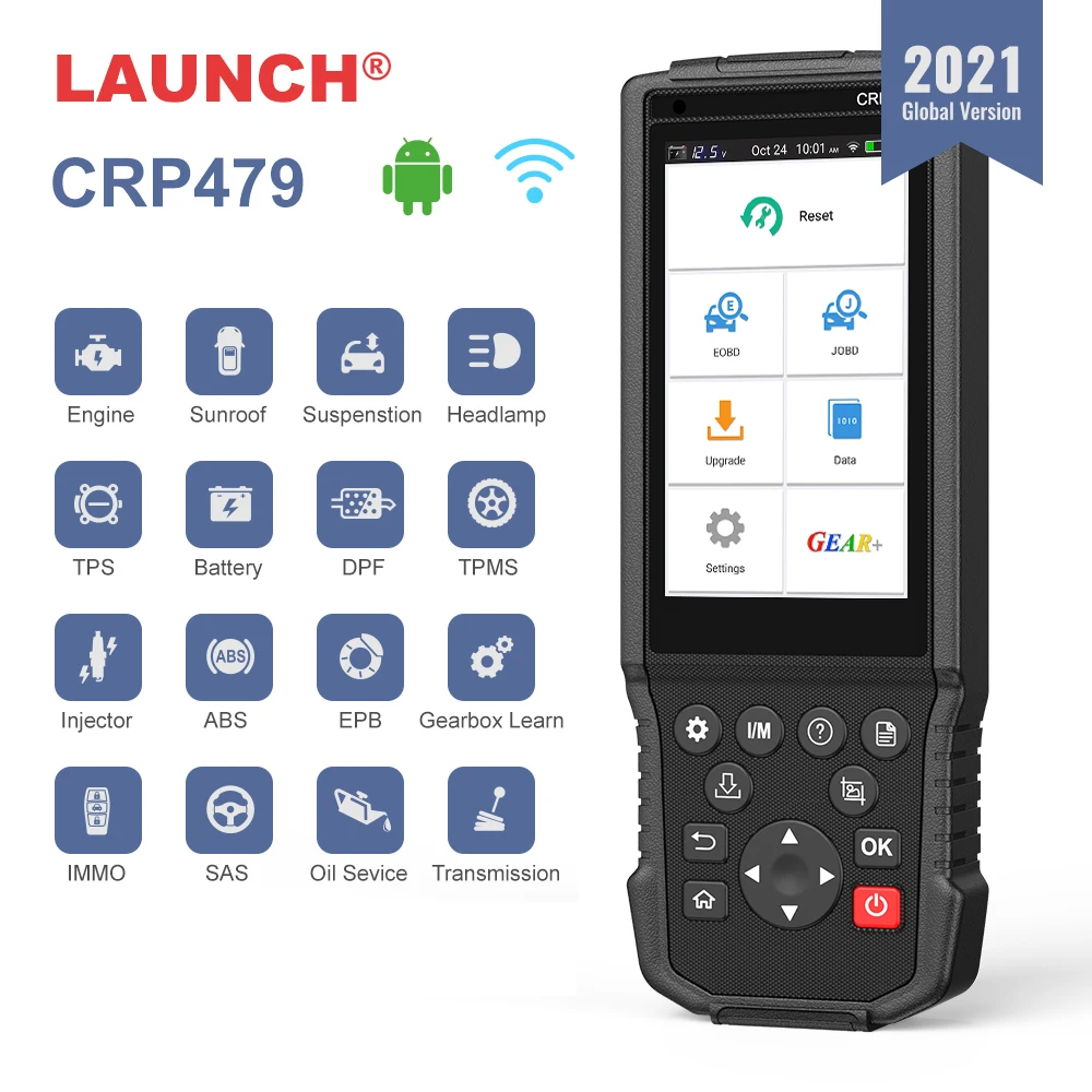 

Launch X431 CRP479 OBD2 Diagnostic Tool EPB SAS TPS DPF Oil 15 Reset Automotive Scanner Code Reader OBD OBD2 Scanner Launch