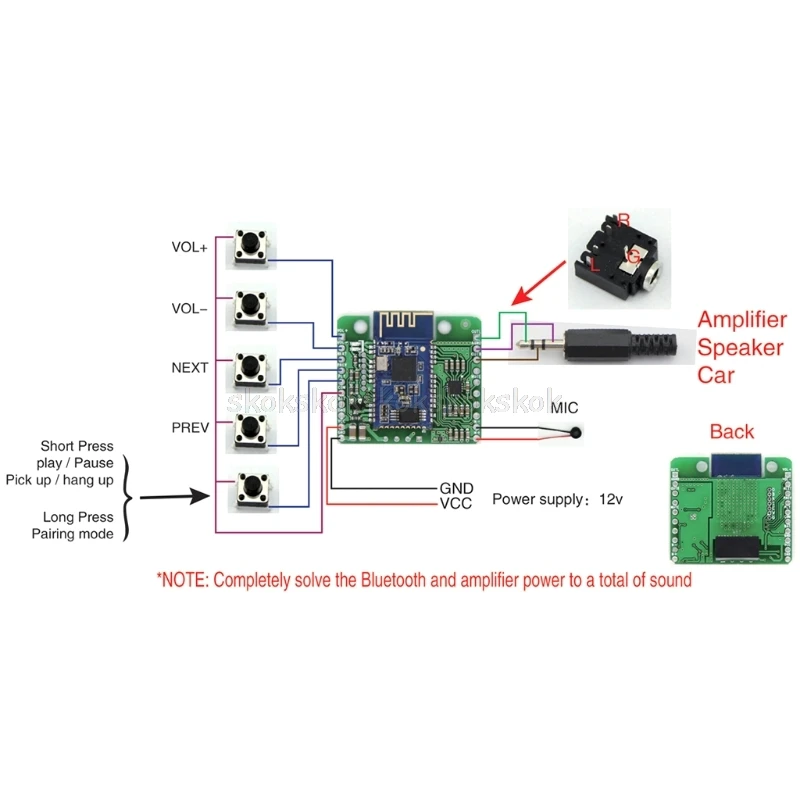 CSR8645 APT-X HIFI Bluetooth 4 0 12V приемник плата для автомобиля усилитель динамик Jy23 19 Прямая