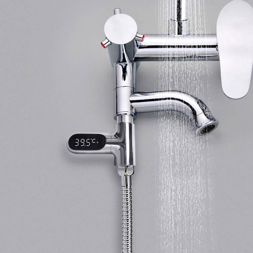 

LED Digital Thermometer Bathroom Shower Faucet 360 Rotating Real-Time Temperature Monitor Kitchen Bathroom Household Thermometer