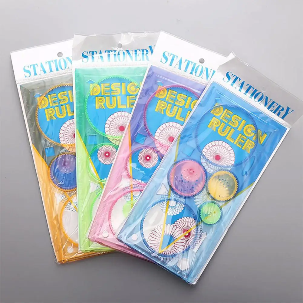 

Painting Multifunction Puzzle Spirograph Geometric Ruler Drafting Tools Creative Ruler Kids Learning Drawing Toy Stationery