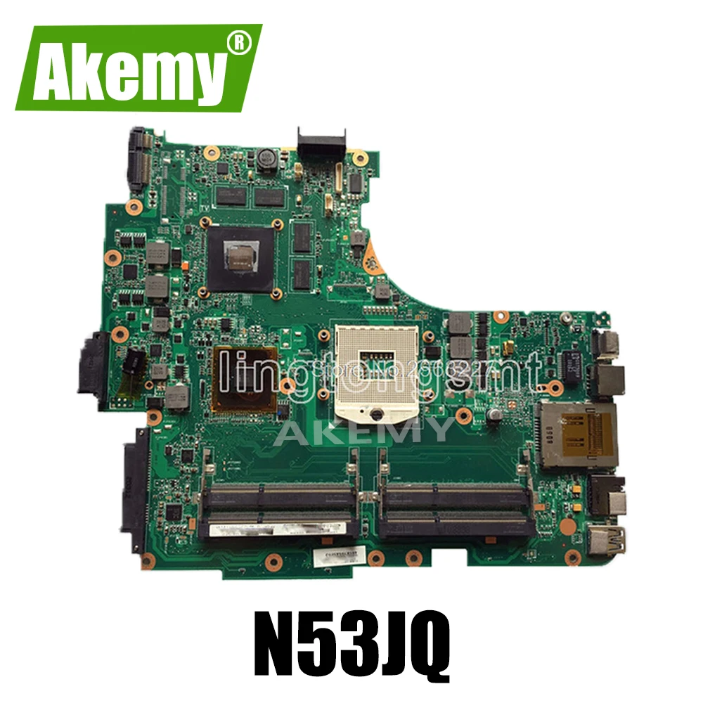 

N53JQ For Asus Laptop Motherboard N53JF N53JG HM55 With GT425M 1G support I7 cpu 4 RAM Slots Mainboard fully tested & work
