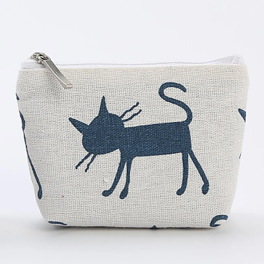 1PC Unisex Canvas Purse Card Key Mini Pouch Bag Small Zipper Coin Holder Wallet 2020 dropshipping | Дом и сад