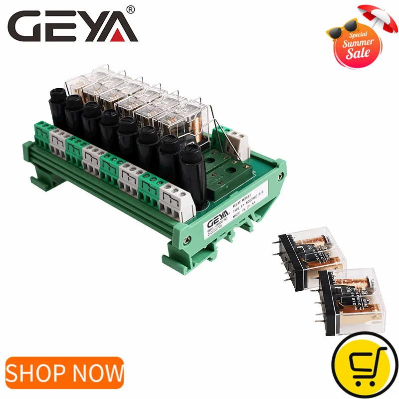 GEYA NGG2R 8 каналов Omron Реле модуль для ПЛК контроллер SPDT реле 12VDC 24VDC с