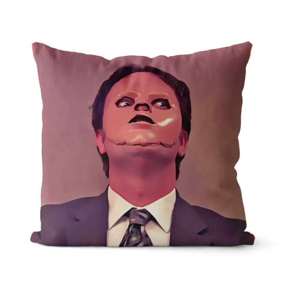 Dwight Schrute маска хлопчатобумажная парусиновая Подушка Пользовательские наволочки