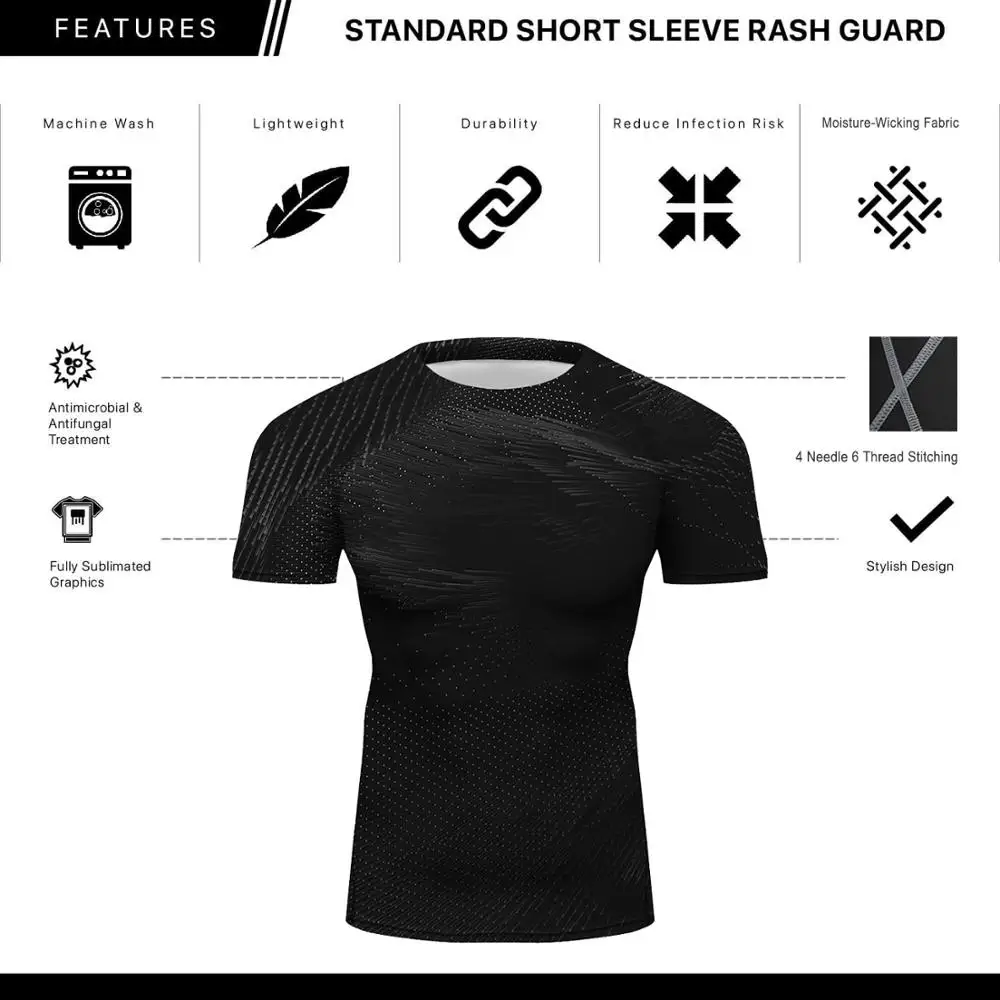 Мужская быстросохнущая спортивная одежда BJJ MMA Спортивная футболка с длинным