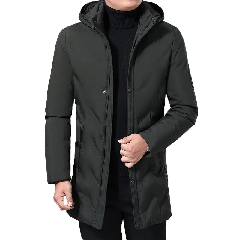 Новый мужской пуховик с хлопковой подкладкой для среднего возраста Зимняя