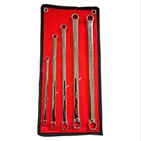5pcs extra long double box end wrench set 8mm 19mm strong power less effort metric aviation wrenches