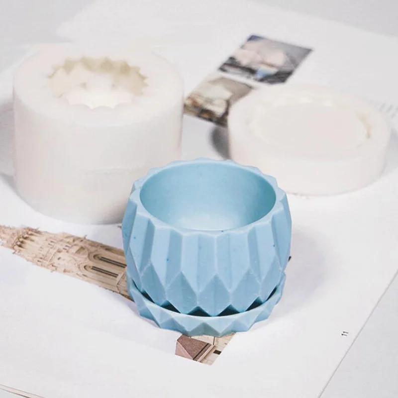 Креативный бетонный цветочный горшок силиконовая форма круглая штукатурка