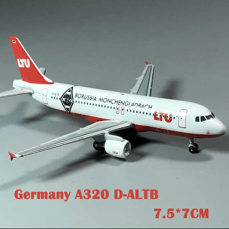 Модель самолета Германия A320 D-ALTB Borussia Monchengladbach металлический статический дисплей