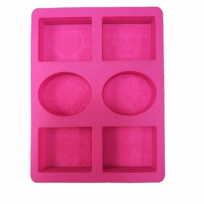 6 форм овальная Прямоугольная форма для торта силиконовая мыла ручной работы