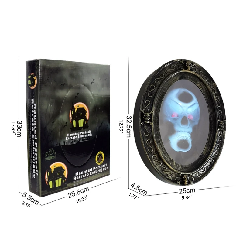 

2020 Haunted Mirror Motion Activated Scary Mirror For Halloween Display Prop Decorations Horror Toys QW