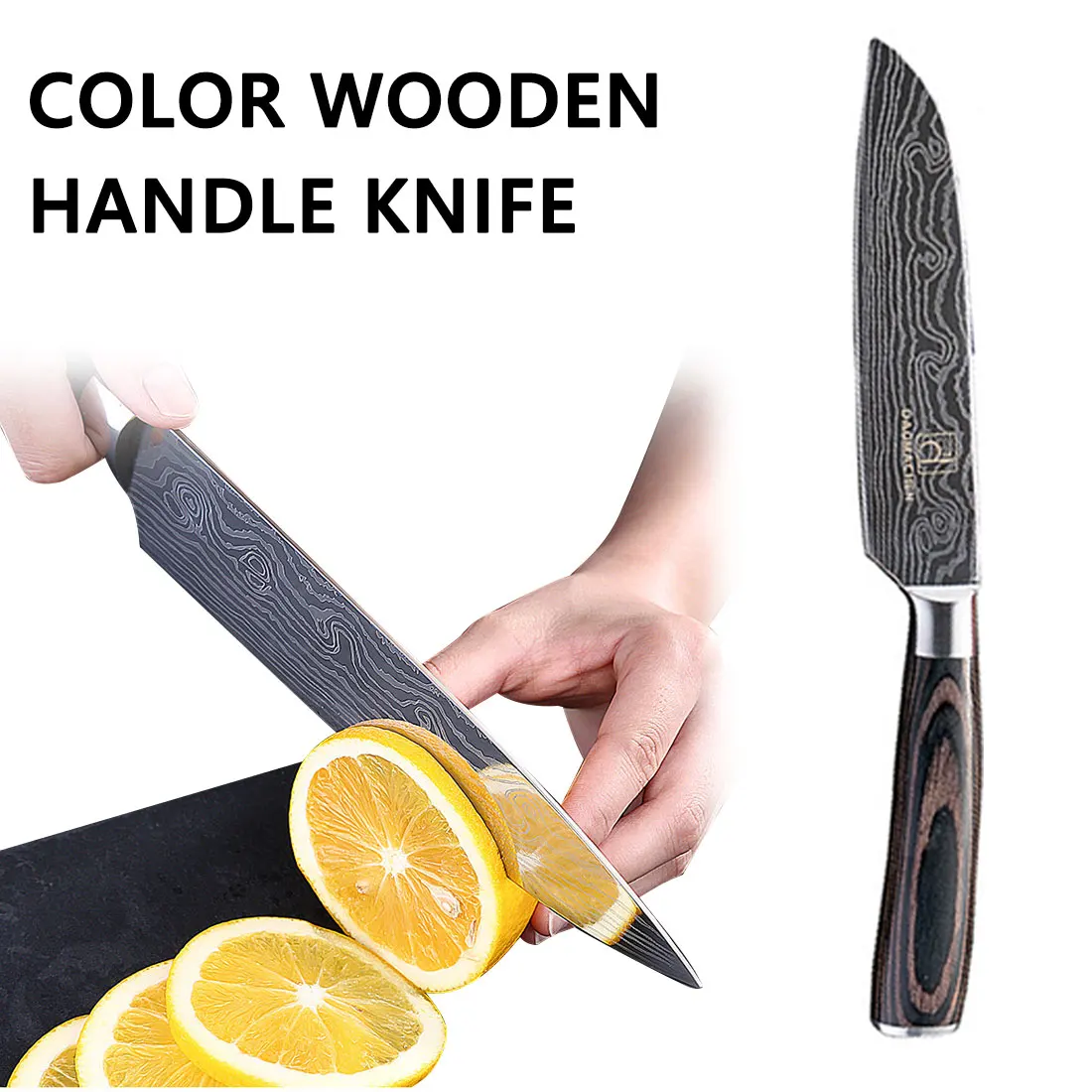 

Kitchen Knife Chef Japanese Stainless Steel Damascus Drawing Meat Cleaver Slicer Cook Tools Hot Selling
