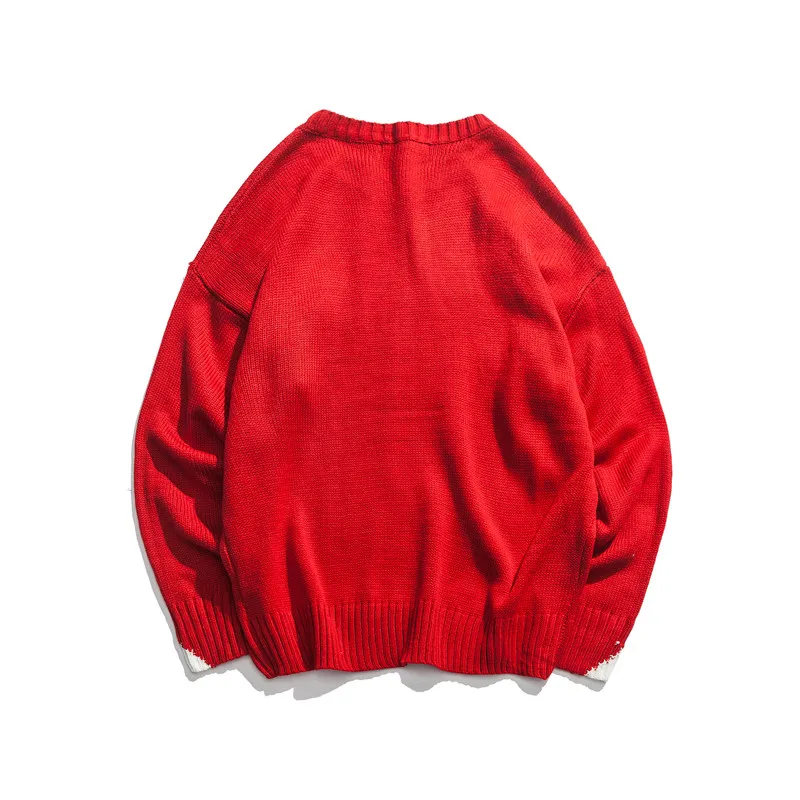 

Zoulv 2021 Men Sweater Winter Oversized Sweater Men 3 Colors Lovely Cartoon Embroidery Pullover Preppy Style Winter Clothes