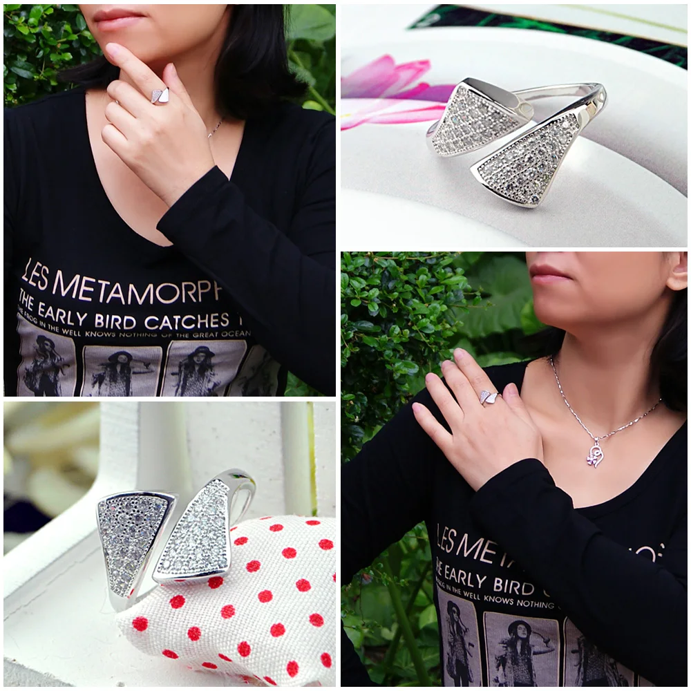 Женское кольцо на указательный палец из серебра 100% пробы | Украшения и аксессуары