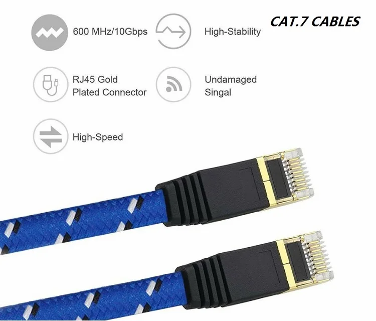 Cat 7 RJ45 Shielded Pure copper LAN Network Ethernet Cable Internet Cord 5m 10m 15m 20m |