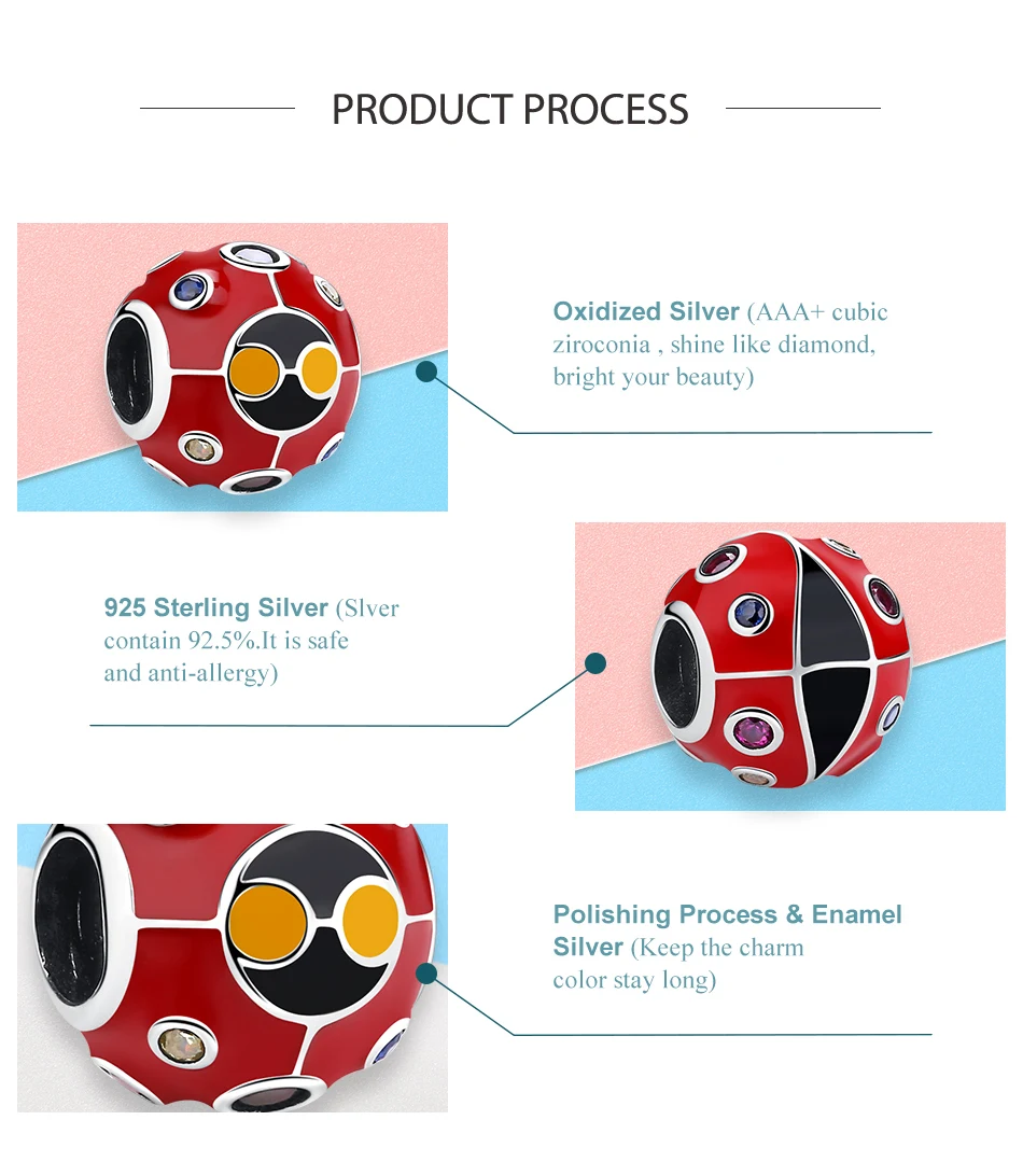 Оригинальный красный Санта Клаус Рождественский Шарм из бисера Стерлинговое