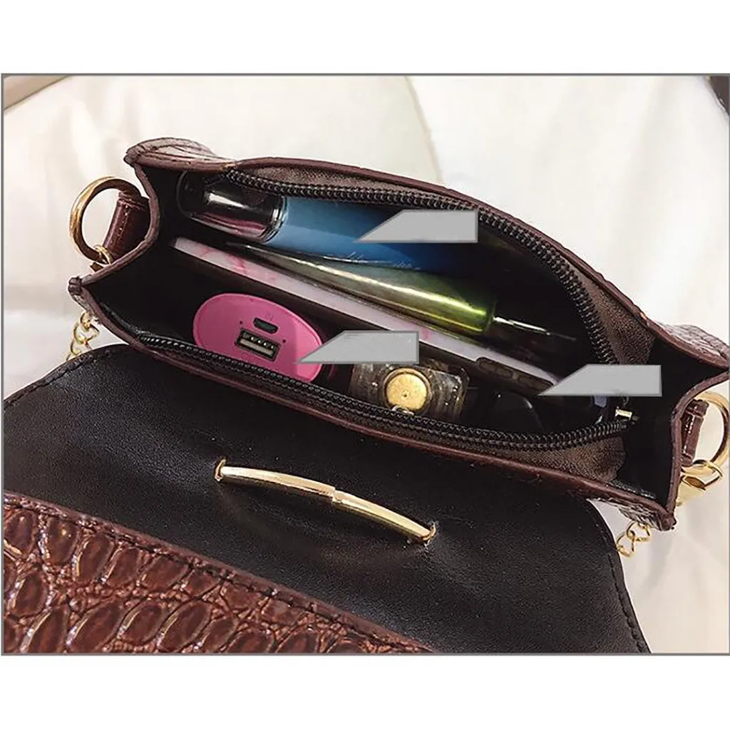 

#H30 Stone pattern PU Leather Crossbody Bags For Women 2019 Mini Shoulder Messenger Bag With Metal Handle Lady Travel Totes