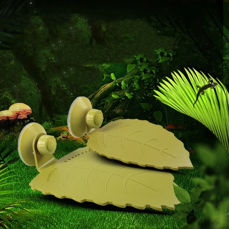 

Turtle Platform Climbing Drying Turtle Basking Aquarium Simulated Leaves Fish Tank Climbing Landscape Decoration With Suction