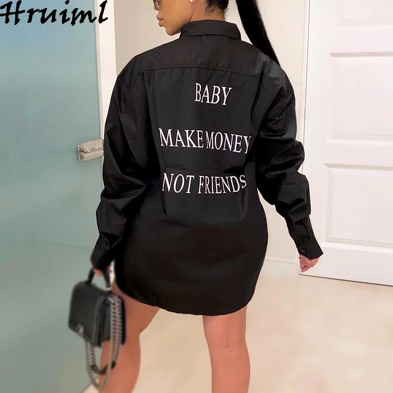 

Casual T Shirt Dress Women Autumn Long Sleeve Turn-down Collar Solid Mini Dress Single Button Plus Size Office Lady Dresses 2020