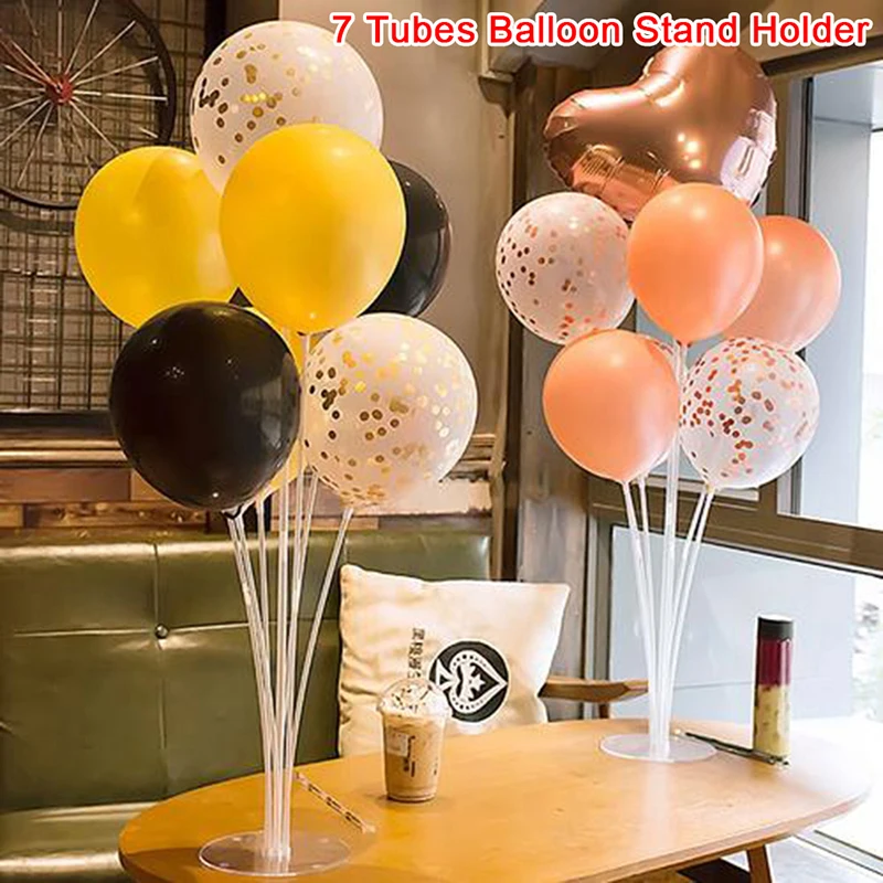 1Set 7 Tubes Balloon Stand Holder Column Confetti Balloons Baby Shower Birthday Party Wedding Xmas Decoration Supplies | Дом и сад