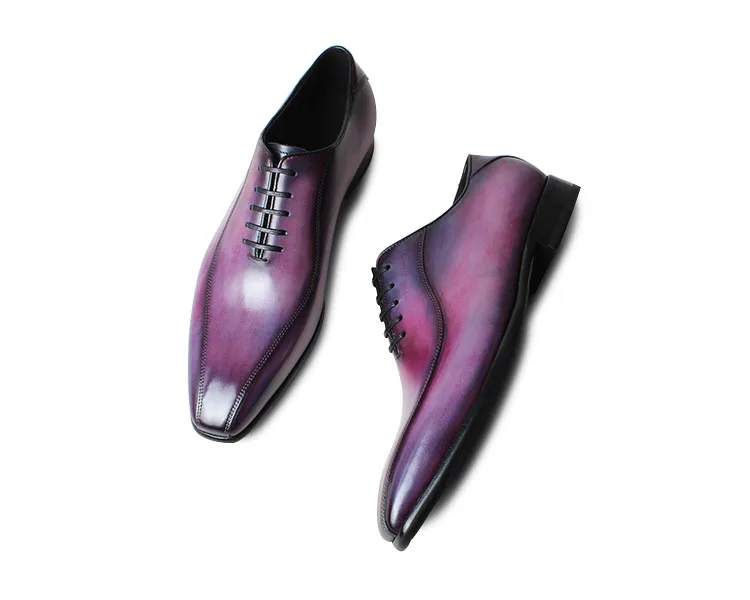 Туфли-оксфорды мужские VIKEDUO из натуральной кожи с патиной квадратные свадебные