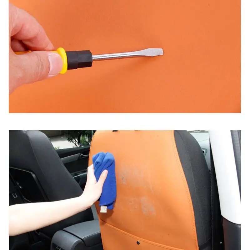 

Car Seat Back Cover Case With Storage Pocket Organiser Rear Seat Cover Anti Kick Mats Wear-resistant Car Seatback Protect