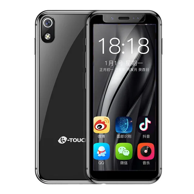 Black K-touch I9 супер мини мобильный телефон 3," маленький Android смартфон Face ID Android 6,0 4G четырехъядерный 2 Гб 16 Гб Play Store - Цвет: Black