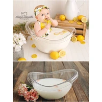 baby newborn photography props acrylic transparent milk mini bathtub baby photo shoot posing furniture fotografie accessoires