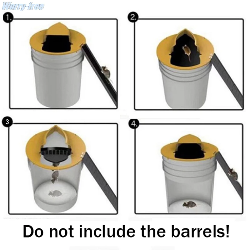 

Reusable Plastic Smart Mouse Trap Flip N Slide Bucket Lid Mouse Rat Mouse trap Humane Or Lethal Trap Door Style Multi Catch