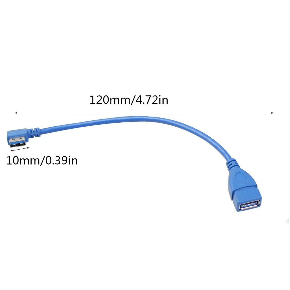 USB 3.0 Male to Female Super Speed Computer USB3.0 Extension Cable Left and Right Angle Black extending cable | Электроника