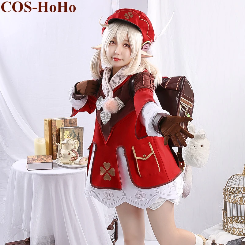 

Hot Anime Genshin Impact Klee Game Suit Lovely Lolita Dress Uniform Cosplay Costume Halloween Party Role Play Outfit Women NEW