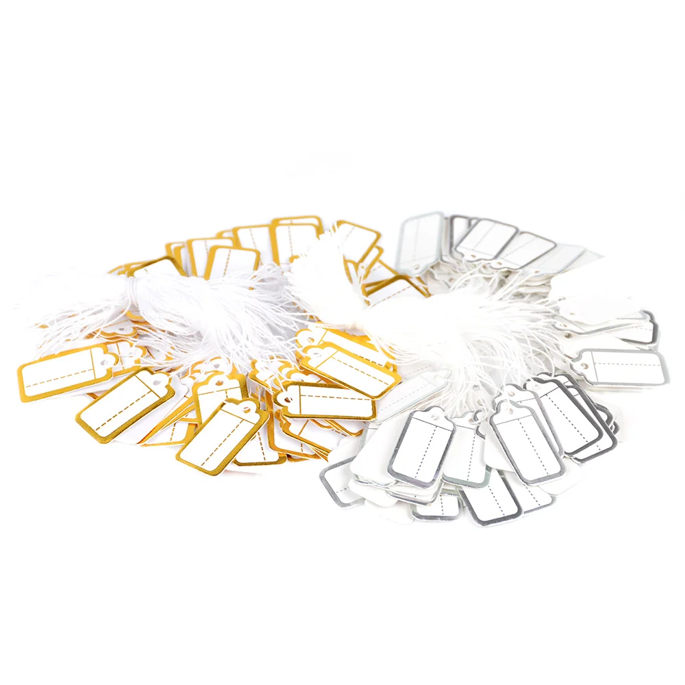 100/200 шт. ценники ярлыки веревки галстуки часы ювелирные изделия цена товара