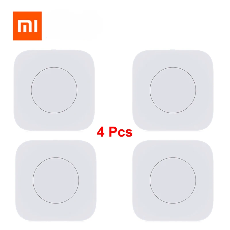 4pcs wireless switch Умный беспроводной переключатель Xiaomi Aqara, умный пульт дистанционного управления одним ключом, интеллектуальное приложение MiJia, приложение для домашней безопасности, управление приложением - Цвет: 4pcs wireless switch