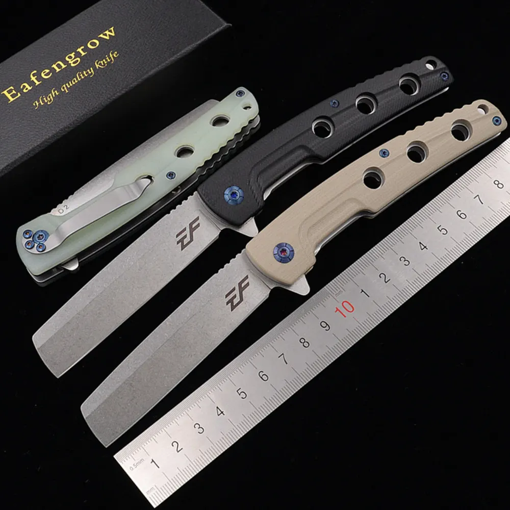 Eafengrow Новый EF941 реальный D2 лезвие G10 Ручка шарикоподшипник тактическая бритва кемпинг карманный охотничий инструмент для повседневного использования складной нож