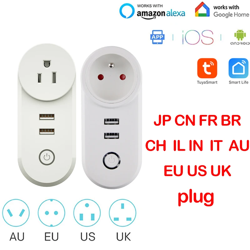 

Wireless Remote Control Smart Socket EU UK US French IT JP Plug Wall Electrical Outlet Switch Smart Plug Work With SmartThings