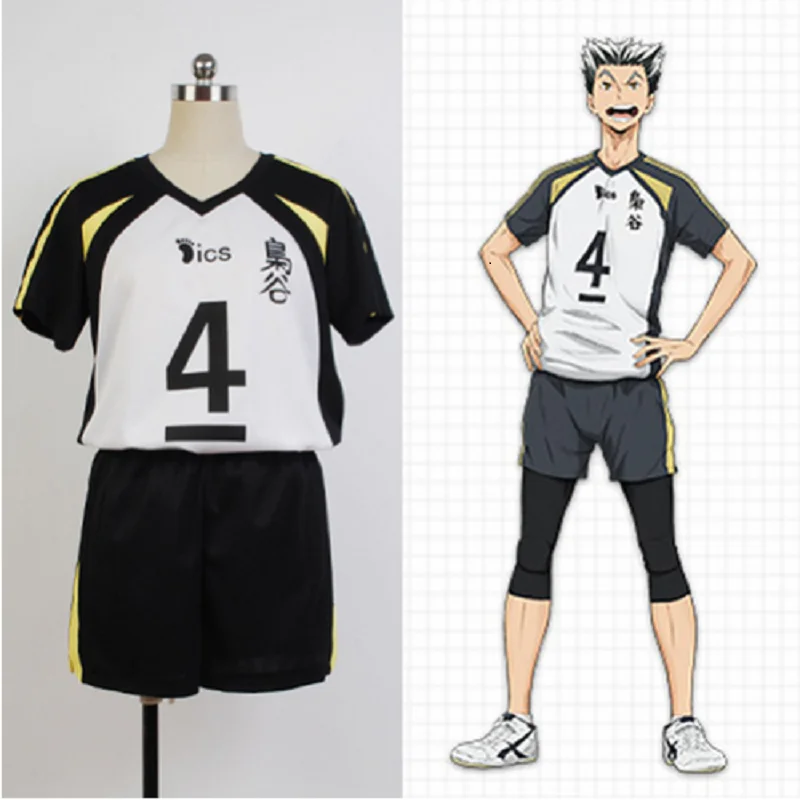 

Haikyu Fukurodani Cosplay Uniform Captain Bokuto Koutarou Jersey Cosplay Costume Short Sleeve Shirts Top