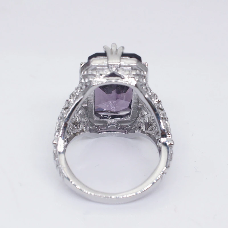 

Anillos Yuzuk Natural Amethyst Gemstone Rope Band Ring 925 Sterling Silver Finger Rings For Women Wedding Fine Jewelry