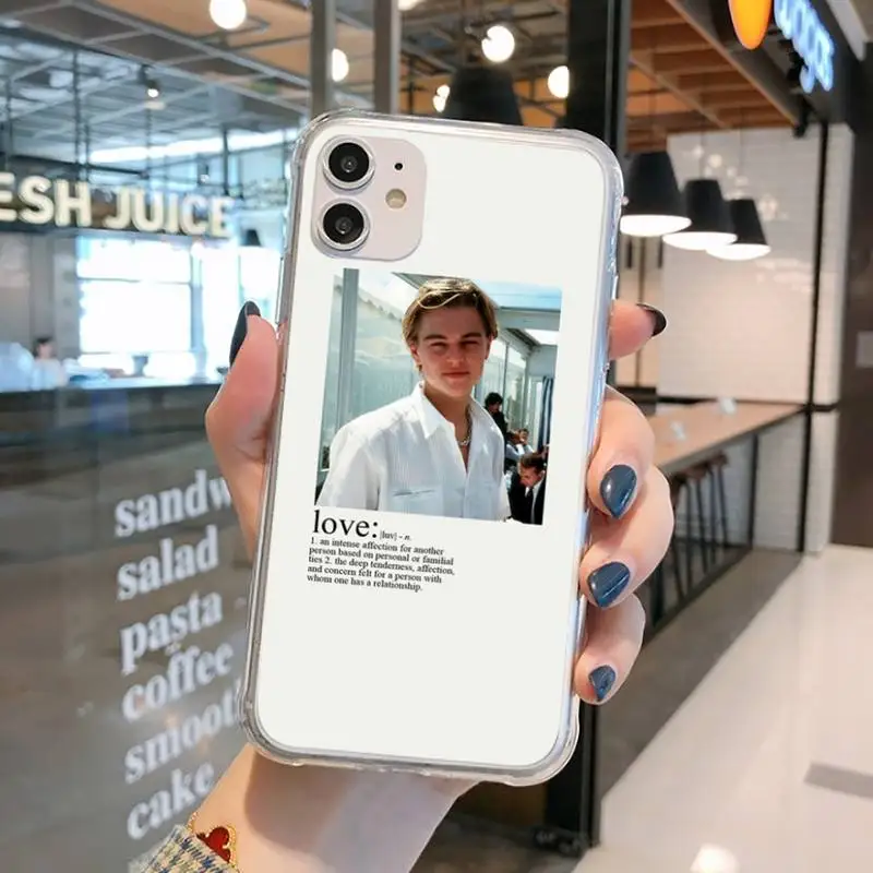 

Leonardo DiCaprio Phone Case Transparent for iPhone 11 12 mini pro XS MAX 8 7 6 6S Plus X 5S SE 2020 XR